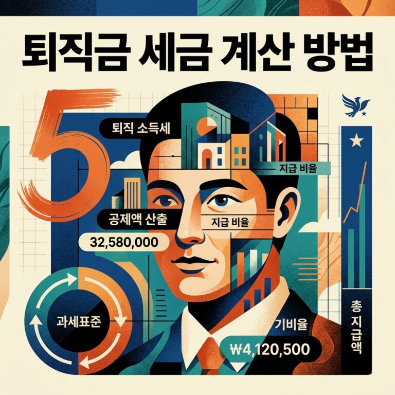 ai thumbnail poster 퇴직금 세금 계산 방법 1788247768